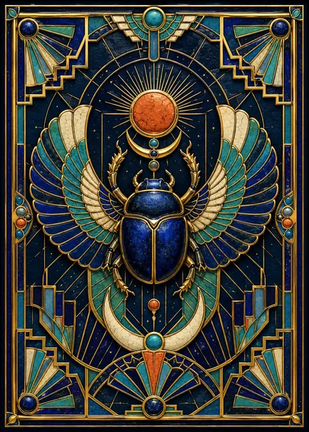 Lapis Scarab card back